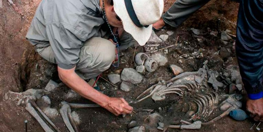 Перуанская гробница, археологический памятник Пакопампа, захоронения, андские религиозные традиции, археологические открытия, культура Пакопампа, древняя история Перу, церемониальные артефакты, духовные верования, Археологический проект Пакопампа