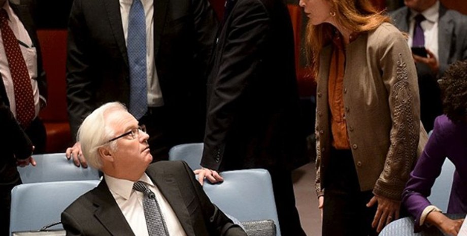 Саманта Пауэр и постпред России в ООН Виталий Чуркин