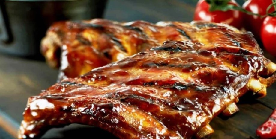 Свиные ребрышки в глазури свиные ребрышки, блюда из мяса, рецепт мяса на гриле, к праздничному столу, празднийный рецепт мяса