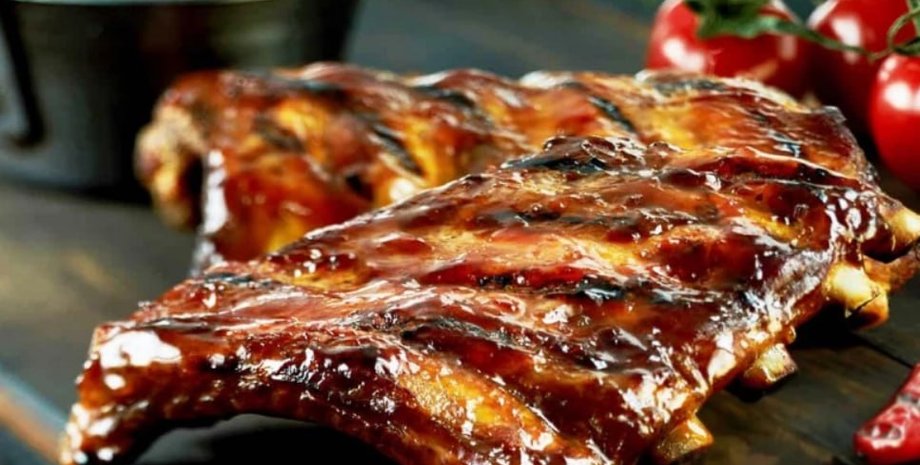 свиные ребрышки, блюда из мяса, рецепт мяса на гриле, к праздничному столу, празднийный рецепт мяса