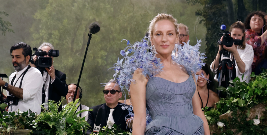 Ума Турман Ума Турман, тори берч, мет гала 2024, бал met Gala 2024, платье с бабочками, ума турман стиль