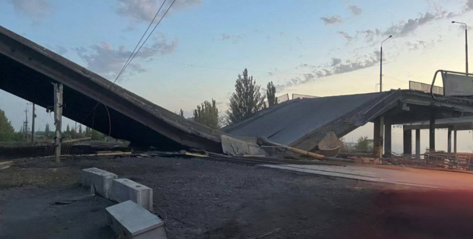 Die Streitkräfte der Russischen Föderation griffen die Dmitry -Brücke in der Reg...