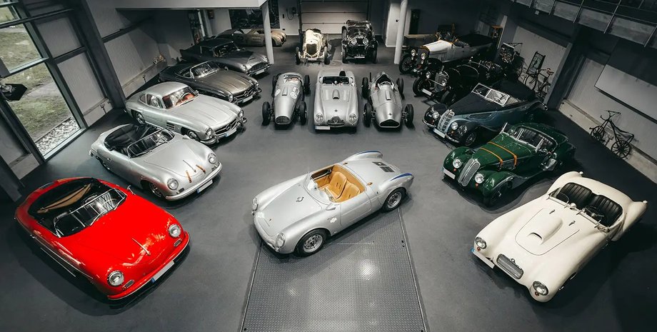 коллекция авто, ретроавто, mercedes 300sl, Porsche 550, BMW 327