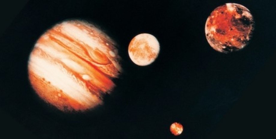 супутники Юпітера, Галієєві супутники, Іо, Європа, Ганімед, Каллісто