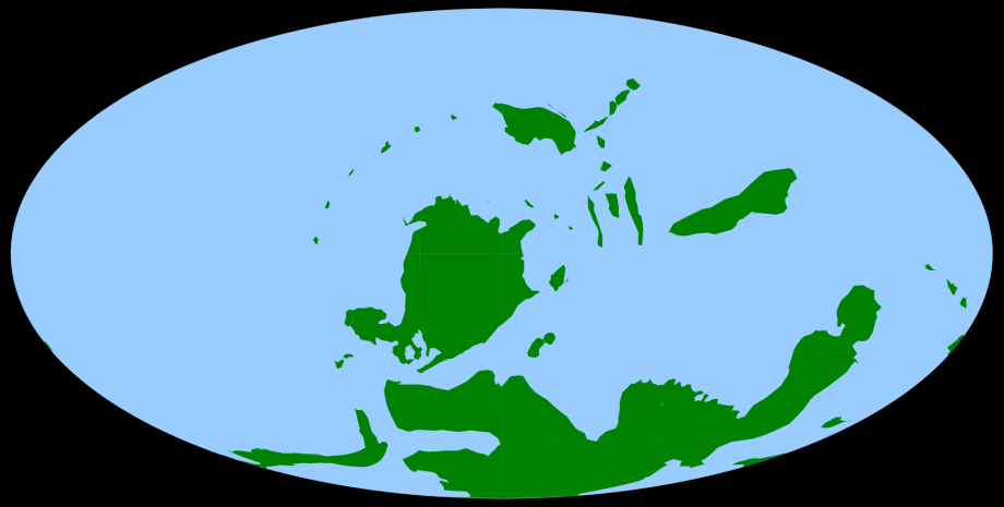 Девонський період, карта, Земля