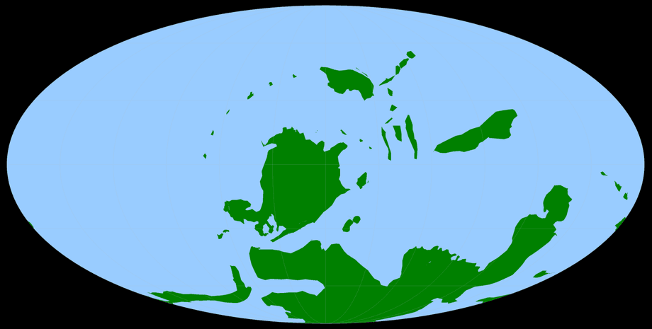 Девонский период, карта, Земля