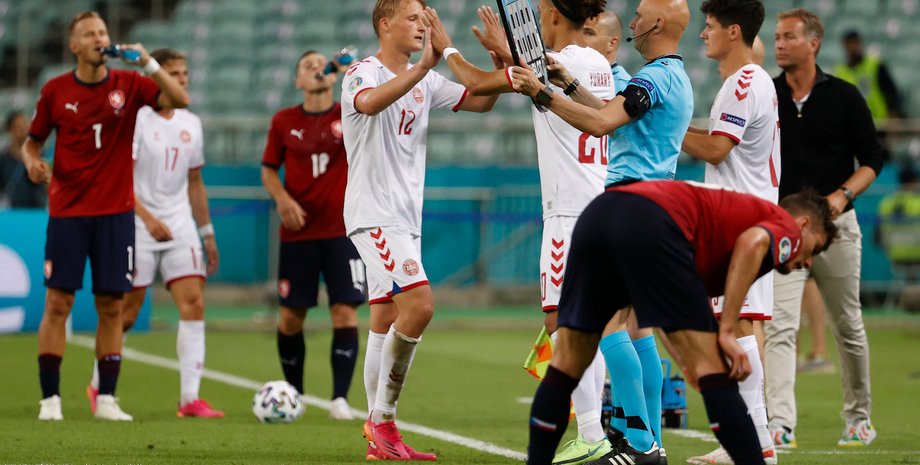 Каспер Дольберг Чехия - Дания Евро-2020