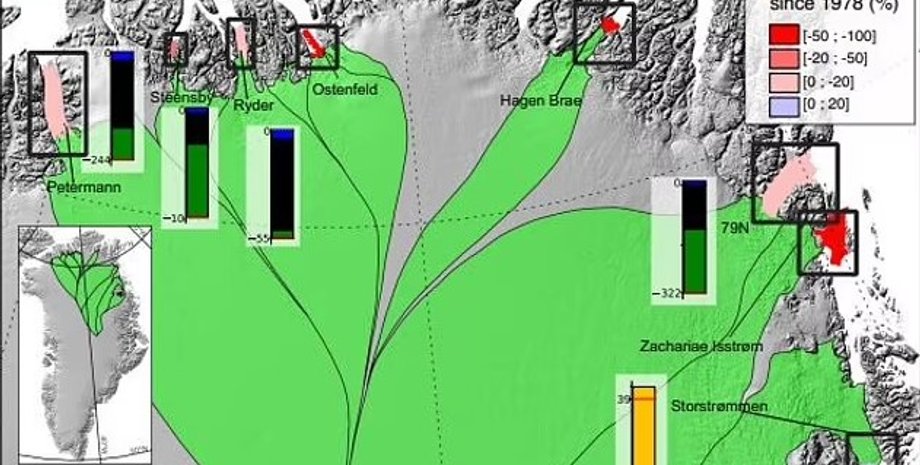 гренландія, льодовики гренландії
