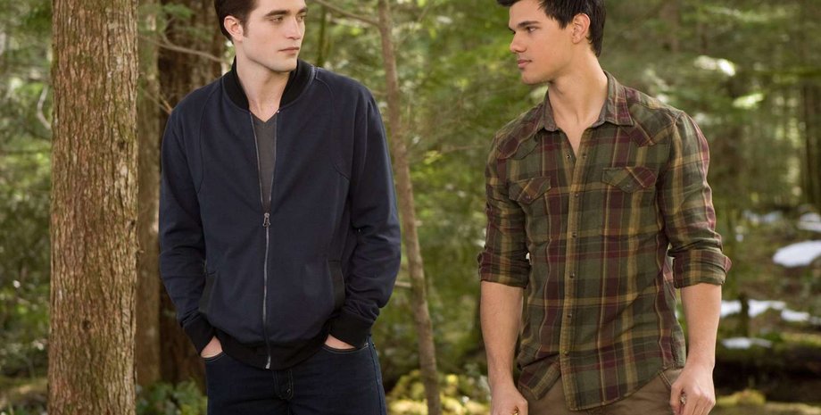 Роберт Паттінсон, Тейлор Лотнер, Едвард Каллен, Джейкоб Блек, Сутінки