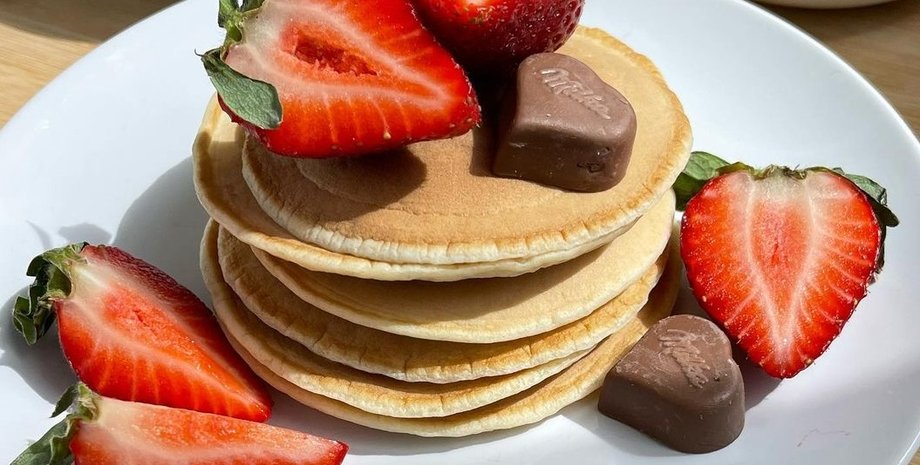 Панкейки на кефире, панкейки, оладьи, панкейки на кефире