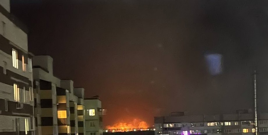 Пожежа, Курськ, війна, вибух, Росія, фото