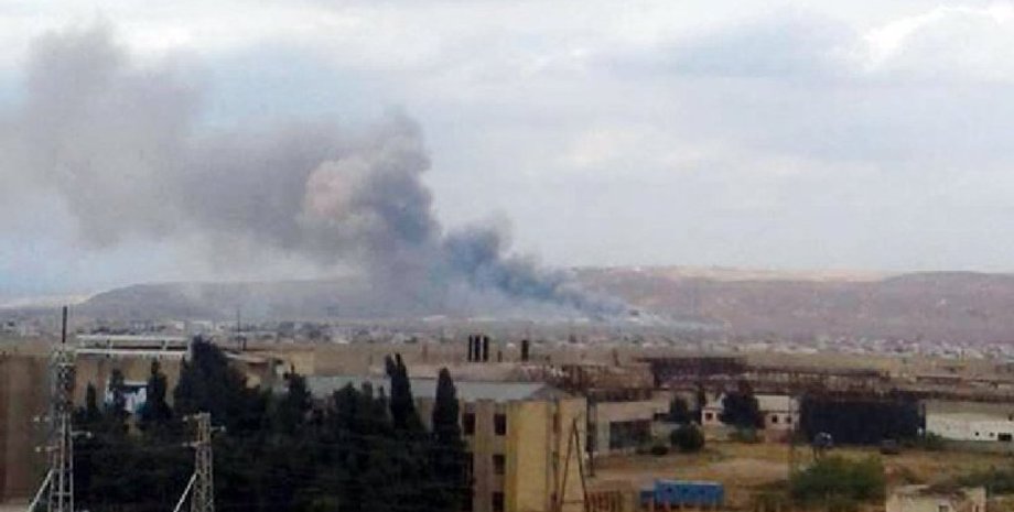 Взрыв в Ширване / Фото: twitter.com/SputnikAze