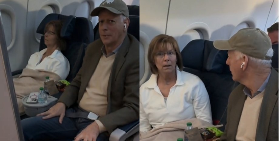Муж и жена, женщина в самолете, неожиданная встреча, вирусное видео, трогательная реакция, муж после операции, пассажирка проснулась