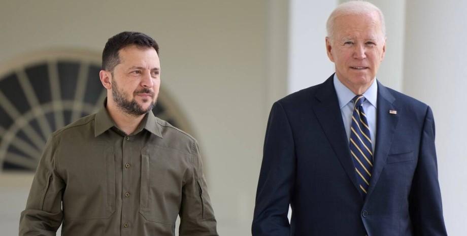 Володимир Зеленський та Джо Байден Володимир Зеленський та Джо Байден
