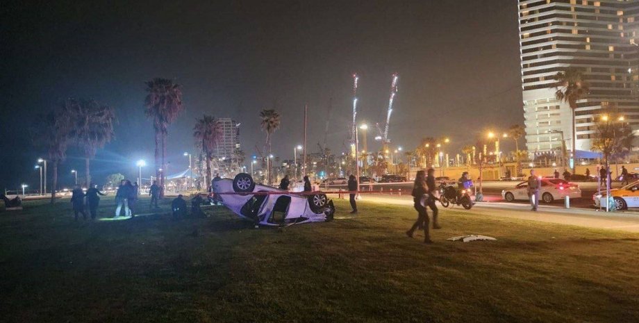 Теракт, Тель-Авив, автомобиль, фото