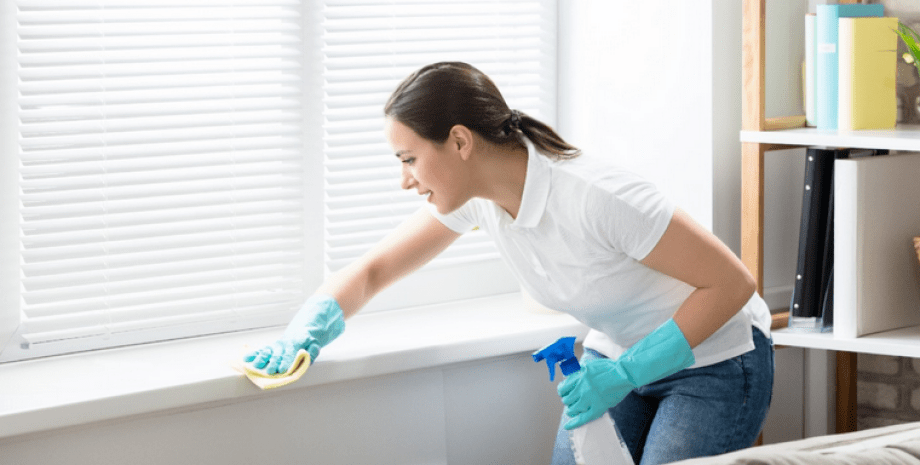 подоконник подоконник, уборка, девушка