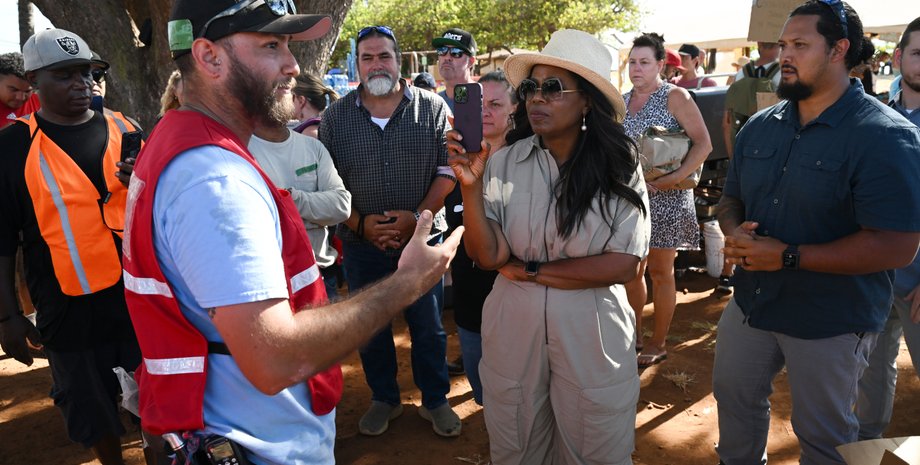 Опра Уинфри, Мауи, лесные пожары Мауи