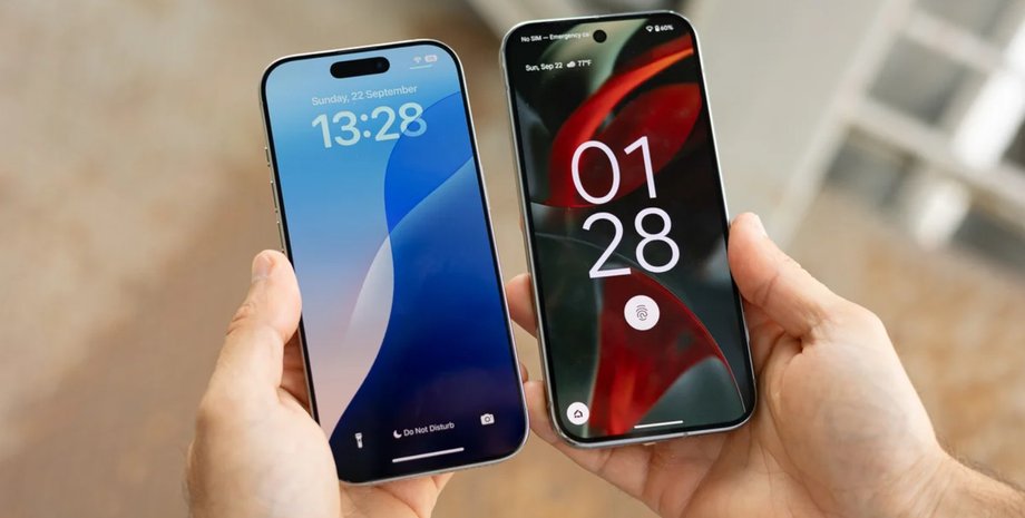 iPhone и Google Pixel Смартфон Google Pixel и iPhone