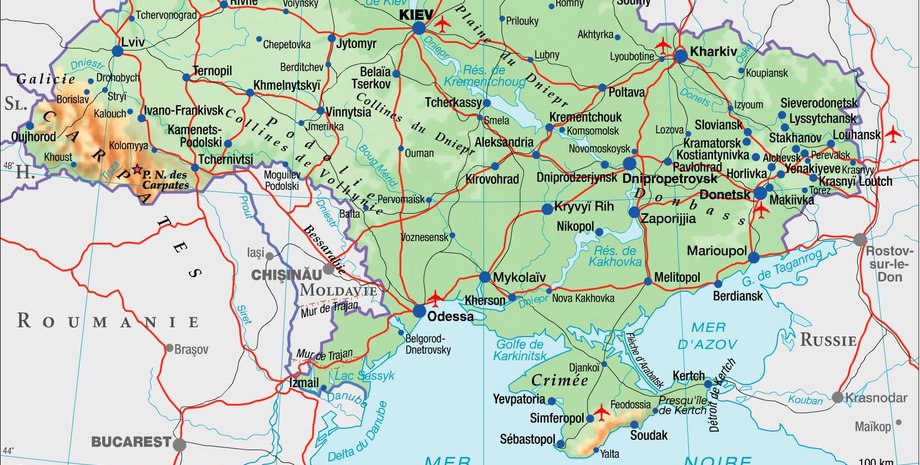 Карта Украины / Фото: larousse.fr