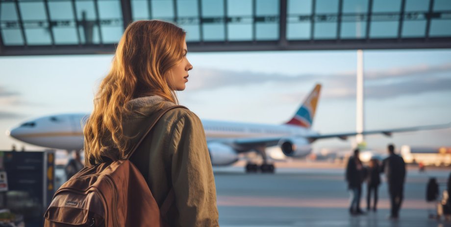 Иллюстративное фото. Туристка, стоящая в аэропорту