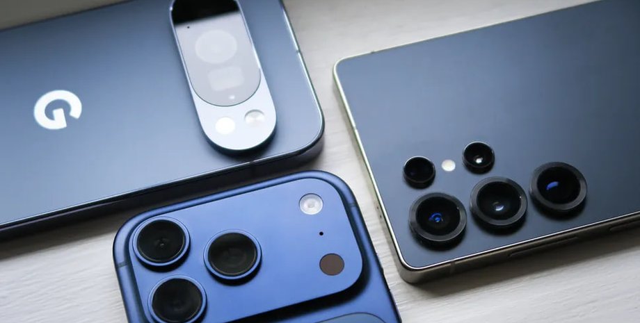 iPhone 17 Pro, Pixel 10 та Galaxy S25 Ultra Смартфони iPhone 17 Pro, Pixel 10 та Galaxy S25 Ultra