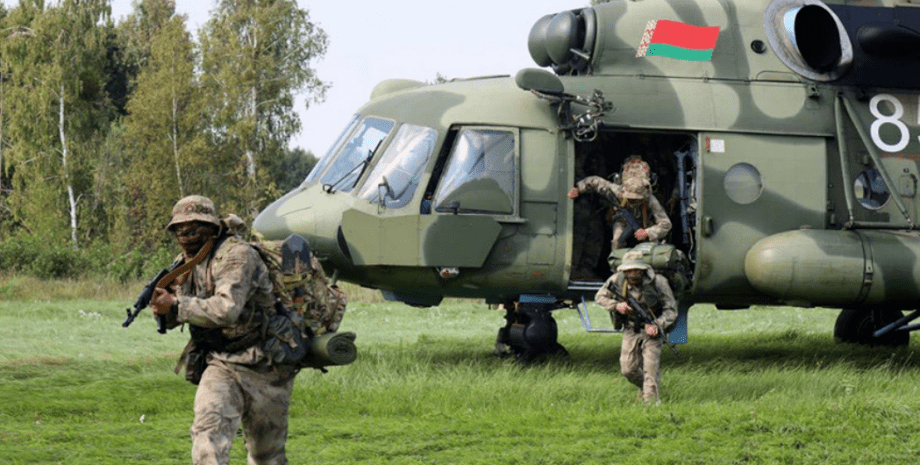 белорусские военные, вертолет