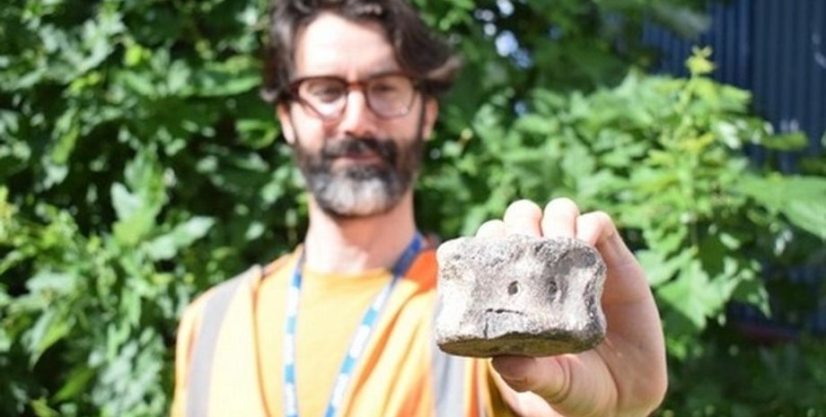 Кость динозавра, раскопки, римские остатки, археологическое открытие, палеонтологическая находка, древняя история, археология, исторические артефакты