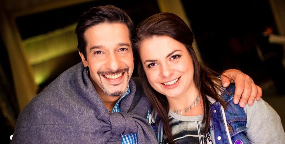 Максим Нелипа с женой