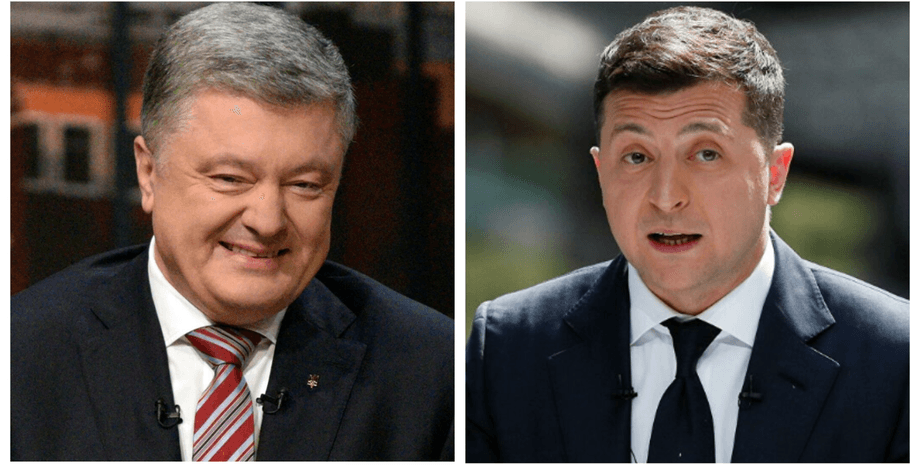президенты Украины, Петр Порошенко и Владимир Зеленский