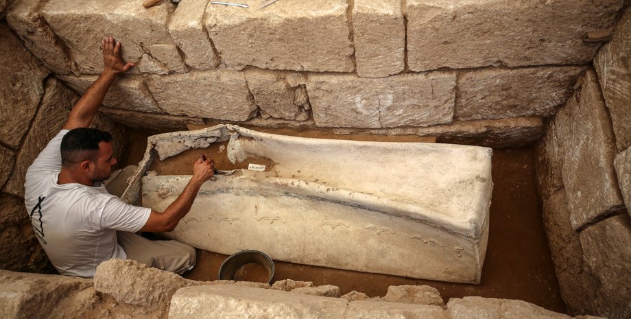 Газа, Палестина, раскопки, кладбище, захоронение, некрополь, земля, свинец, саркофаг, туризм, реликвия, цивилизация, археологи, археология, исследования, открытия