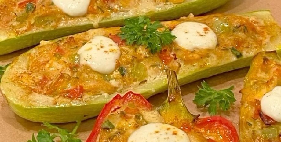 кабачки, перец, фаршированные овощи, диетическая еда