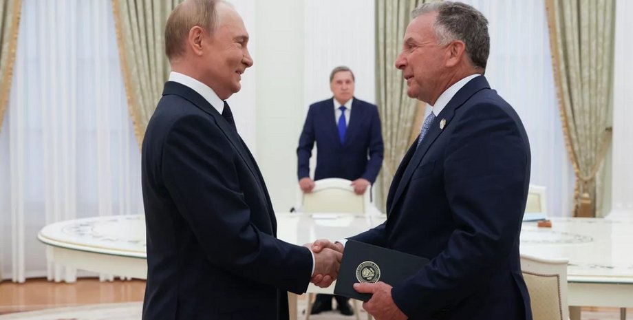 Володимир Путін, Стів Віткофф та Юрій Ушаков під час зустрічі в Кремлі