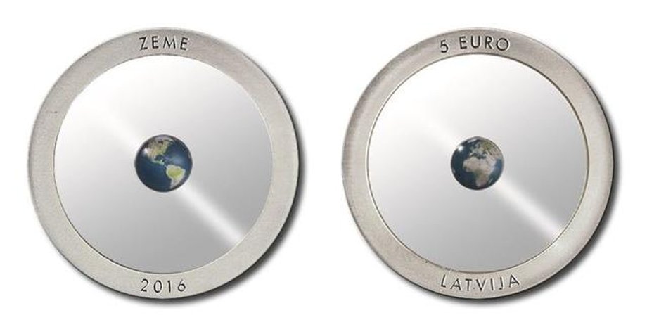 Инновационная монета / Фото: LatvijasBanka