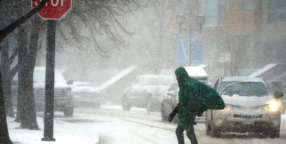 США, снежный шторм, буря