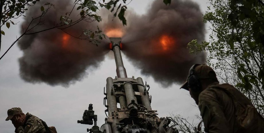 работа артиллерии, артиллерия, выстрел артиллерия, всу, артиллерия всу