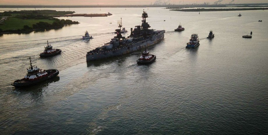 Линкор Техас буксир, Линкор Техас, линейный корабль Техас, USS Texas, battleship Texas