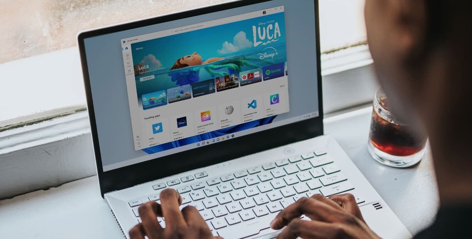 Microsoft Store, магазин приложений, ноутбук, Windows 11
