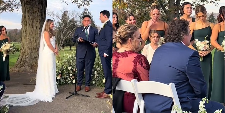 Весілля, подружка нареченої, сестра нареченого, клятва нареченого, дружка, курйози на весіллі, підвищена увага, сестра розплакалася