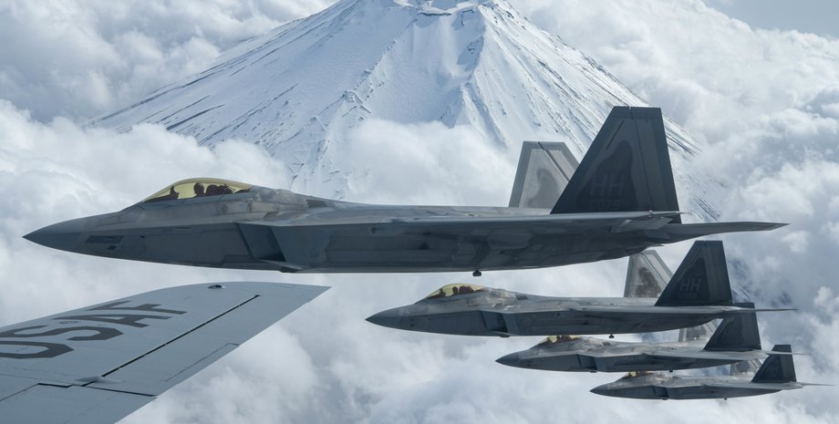 самолеты F-22, самолет,  F-22