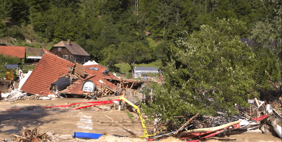 Словения, наводнение, потоп, паводок, разрушения, ущерб