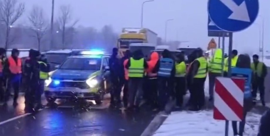 Протест украинских водителей, забастовка, Польша