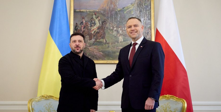 Президент України Володимир Зеленський і президент Польщі Кароль Навроцький