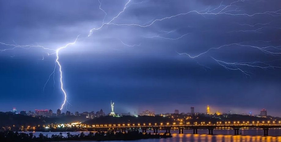 Киев, непогода, гроза,