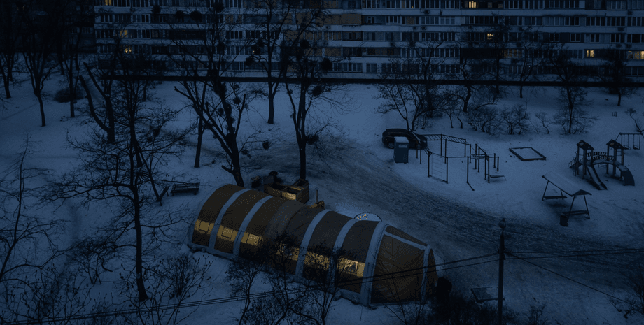 Киев без света зимой 2025-2026 года