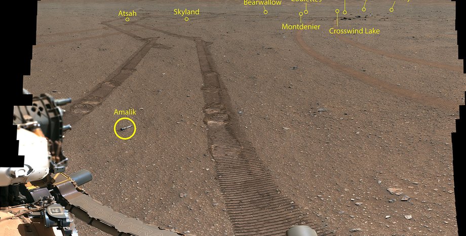 марс, марсохід, Perseverance, зразки марсинських гірських порід