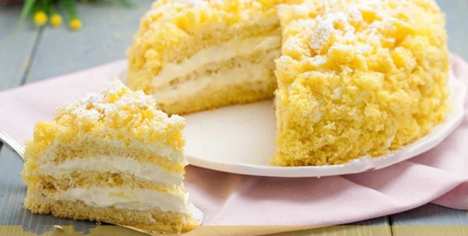 торт мимоза торт мимоза, торт рецепт, бисквит рецепт, бисквитный торт