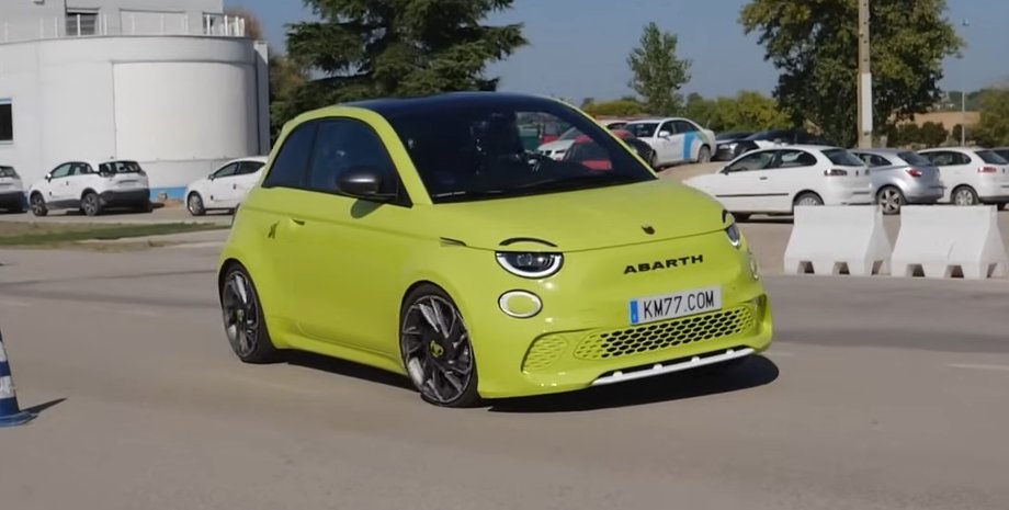 Fiat, Fiat 500e, Fiat 500e Abarth, Лосиный тест, Авто, Автомобили, Хэтчбек, Электрокар, Электромобиль, Видео