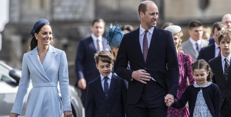 Кейт Міддлтон, принц Вільям, принц Джордж, принцеса Шарлотта, королівська сім'я