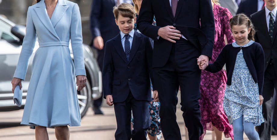 Кейт Миддлтон, принц Уильям, принц Джордж, принцесса Шарлотта, королевская семья