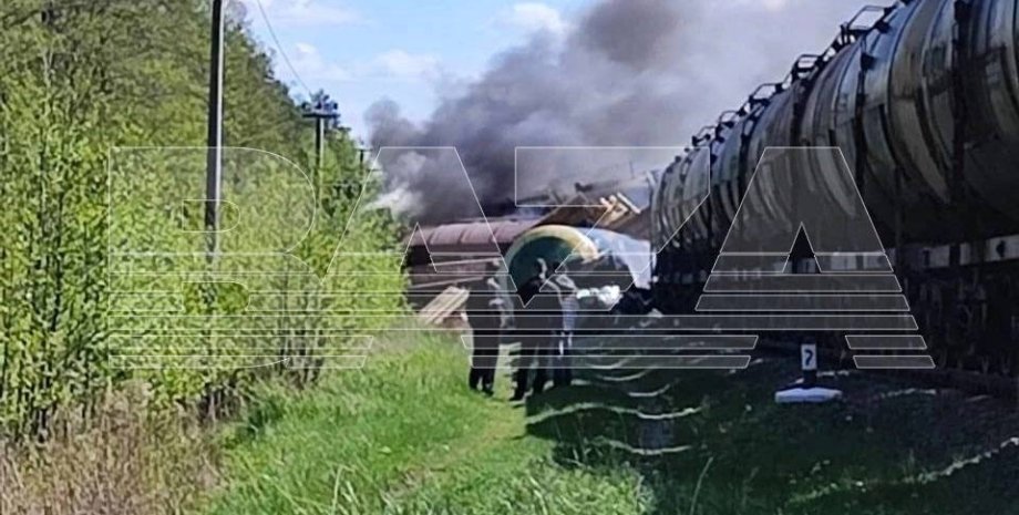 новости россии, поезд брянская область, партизаны взорвали колею